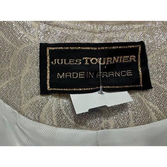 Jules Tournier hooded brocade Dress Sz 32" RARE made in France Vintage - Picture 3 of 4